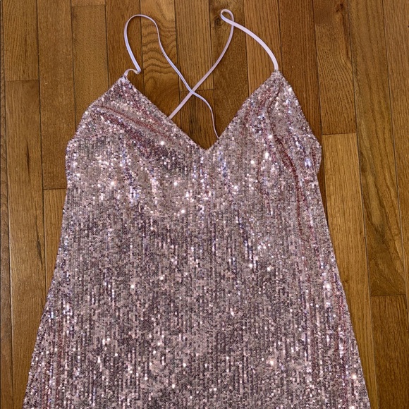 Victoria's Secret Pink Sequin Dress Mini Size Large Lined Y2K - Picture 4 of 9